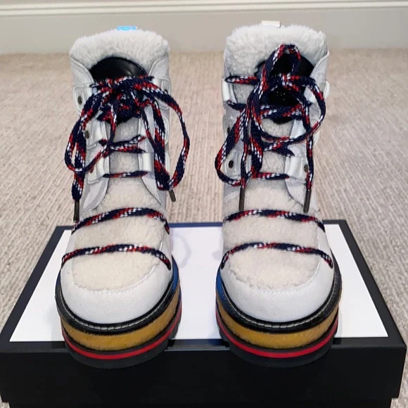 PAJAR Women’s Tristine Genuine Shearling Ankle Waterproof Boots Size 8-8.5 - Picture 2 of 10